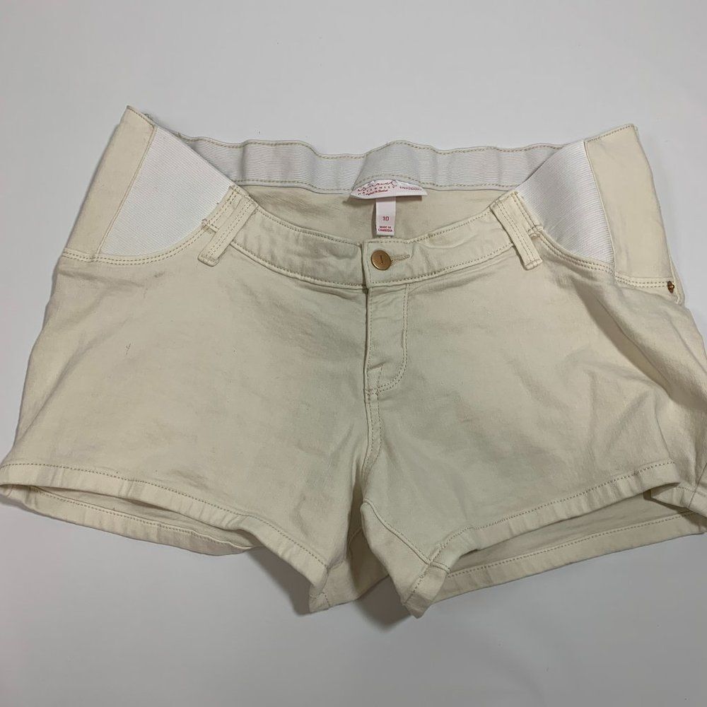 Isabel Cream Skinny Denim Short